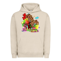 Pigment French Oak Black woman Autism nails Urban Hoodie - NancyCooperArtShop