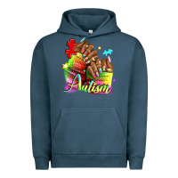 Pigment Midnight Navy Black woman Autism nails Urban Hoodie - NancyCooperArtShop