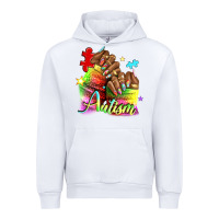 White Black woman Autism nails Urban Hoodie - NancyCooperArtShop