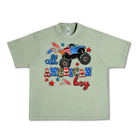 Oil Green all american boy  monsterr truck Urban Heavy Tee - AdoDesignShop