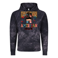 Cloud Black american mom junkie messy bun Vintage Hoodie - Zillion Design Studio
