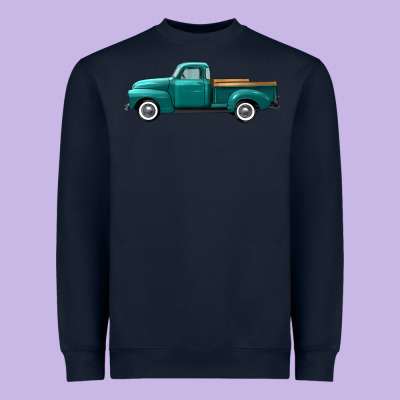 Western Truck Left Side View Heavyweight Sweatshirt Designed By Fadigitalartstudio