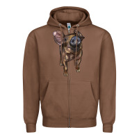 Chestnut baby duroc pig Zipper Hoodie - LillyAllenDesigns