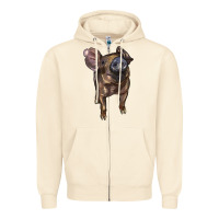 Sandshell baby duroc pig Zipper Hoodie - LillyAllenDesigns