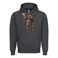 Smoke baby duroc pig Zipper Hoodie - LillyAllenDesigns
