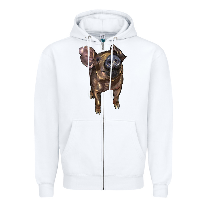 Baby Duroc Pig Zipper Hoodie by LillyAllenDesigns | Teevron