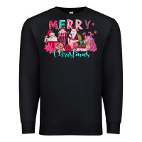 Black pink christmas coffee cups Premium Sweatshirt - MaliasSmallBusiness