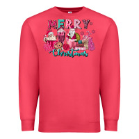 Cardinal pink christmas coffee cups Premium Sweatshirt - MaliasSmallBusiness
