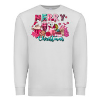 Dove Grey pink christmas coffee cups Premium Sweatshirt - MaliasSmallBusiness