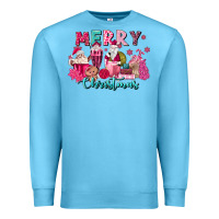 Ocean Blue pink christmas coffee cups Premium Sweatshirt - MaliasSmallBusiness