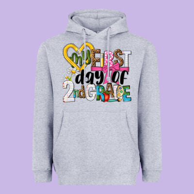 My First Day Of 2nd Grade Heavyweight Hoodie Designed By Nancycooperartshop