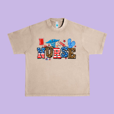 Usa Nurse Urban Heavy Tee Designed By Adodesignshop