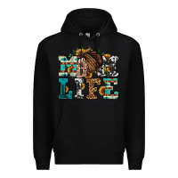Black western momlife skull with bandana Premium Hoodie - Jasminsmagicworld