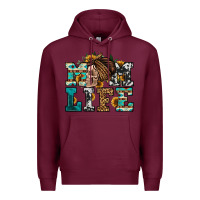 Burgundy western momlife skull with bandana Premium Hoodie - Jasminsmagicworld