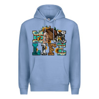 Colony Blue western momlife skull with bandana Premium Hoodie - Jasminsmagicworld