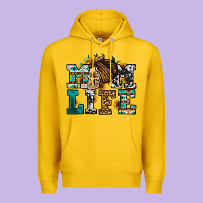 Western Momlife Skull With Bandana Premium Hoodie Designed By Jasminsmagicworld