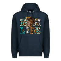 Navy western momlife skull with bandana Premium Hoodie - Jasminsmagicworld