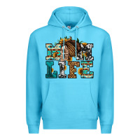 Ocean Blue western momlife skull with bandana Premium Hoodie - Jasminsmagicworld