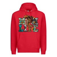 Red western momlife skull with bandana Premium Hoodie - Jasminsmagicworld