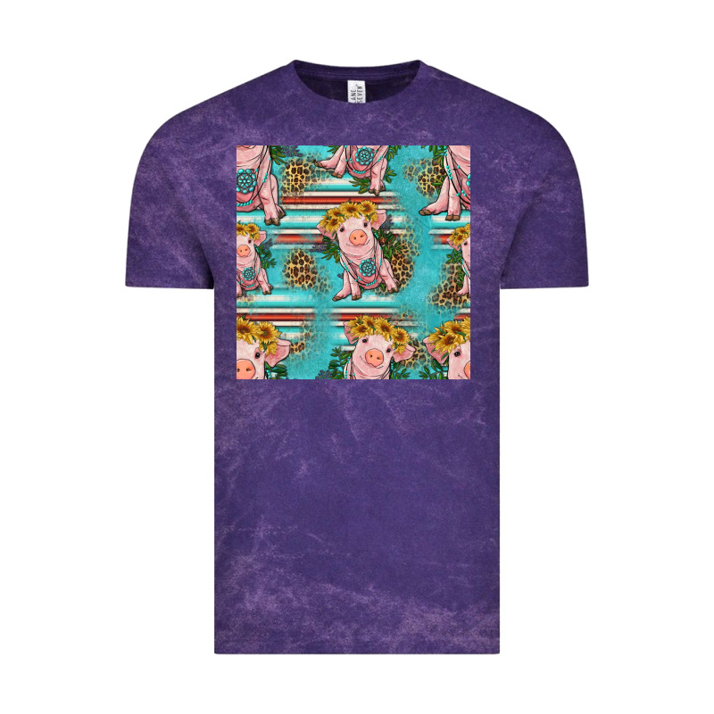 Turquoise Baby Pig Seamless Pattern Vintage Tee by HRA Design Shop | Teevron