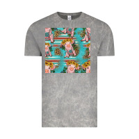 Cloud Rock turquoise baby pig seamless pattern Vintage Tee - HRA Design Shop