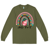 Army Green hello pre k Long Sleeve Tee - JahusDesignShop