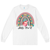White hello pre k Long Sleeve Tee - JahusDesignShop