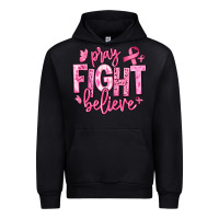 Black pray fight believe breast cancer Urban Hoodie - texasbilliewilder