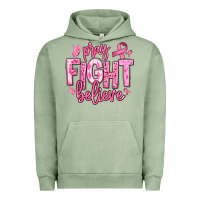 Pigment Oil Green pray fight believe breast cancer Urban Hoodie - texasbilliewilder