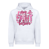 White pray fight believe breast cancer Urban Hoodie - texasbilliewilder