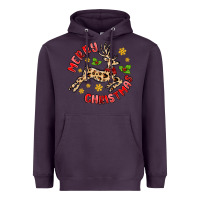 Plum merry christmas deer Heavyweight Hoodie - MaliasSmallBusiness