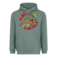 Sage merry christmas deer Heavyweight Hoodie - MaliasSmallBusiness