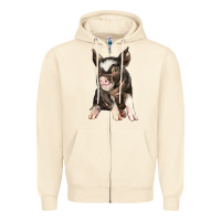 Sandshell baby berkshire pig Zipper Hoodie - LillyAllenDesigns