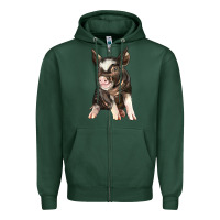 Sports Green baby berkshire pig Zipper Hoodie - LillyAllenDesigns