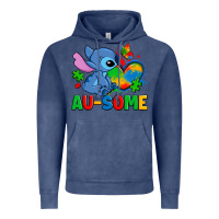 Vintage Denim ausome stitch autism Vintage Hoodie - Zillion Design Studio