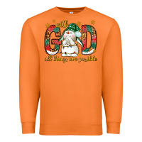 Carrot With God all things are possible with snowman Premium Sweatshirt - NancyCooperArtShop