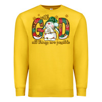 Lemon With God all things are possible with snowman Premium Sweatshirt - NancyCooperArtShop