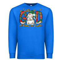 True Royal With God all things are possible with snowman Premium Sweatshirt - NancyCooperArtShop
