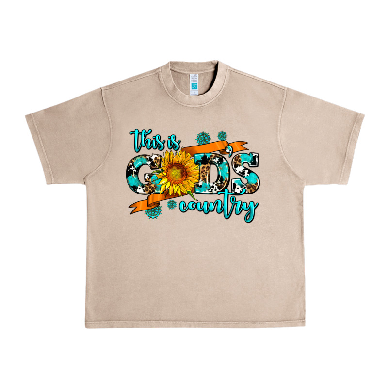 This Is Gods Country Sunflower Urban Heavy Tee by AdoDesignShop | Teevron
