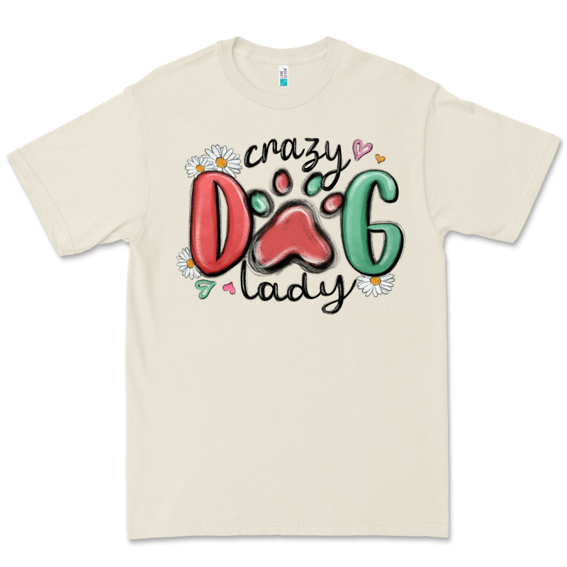 Crazy Dog Lady Premium Tee by MaliasSmallBusiness | Teevron