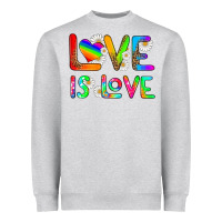 Heather Grey love is love Heavyweight Sweatshirt - HRA Design Shop