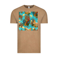 Vintage Coffee poultry animals seamless pattern Vintage Tee - HRA Design Shop