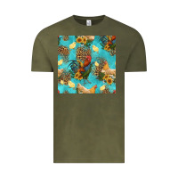Vintage Olive poultry animals seamless pattern Vintage Tee - HRA Design Shop