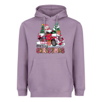 Lavender pink merry christmas Heavyweight Hoodie - MaliasSmallBusiness
