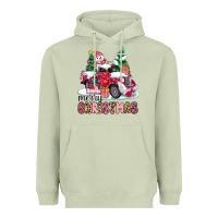 Matcha pink merry christmas Heavyweight Hoodie - MaliasSmallBusiness