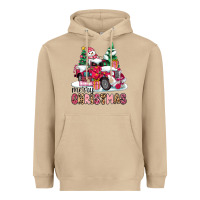 Mushroom pink merry christmas Heavyweight Hoodie - MaliasSmallBusiness