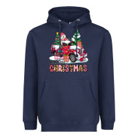 Navy pink merry christmas Heavyweight Hoodie - MaliasSmallBusiness