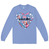 Colony Blue dental life element heart Long Sleeve Tee - AdoDesignShop