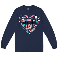 Navy dental life element heart Long Sleeve Tee - AdoDesignShop