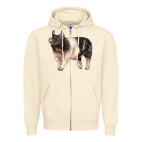 Sandshell hampshire pig Zipper Hoodie - LillyAllenDesigns